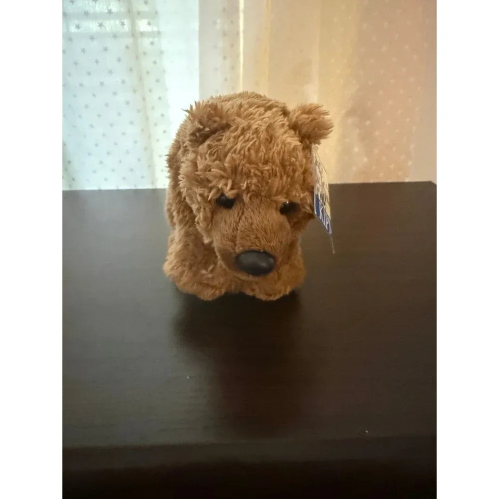 Kipmik Plush Brown Grizzly Bear Souvenir Stuffed Animal Toy 5” New